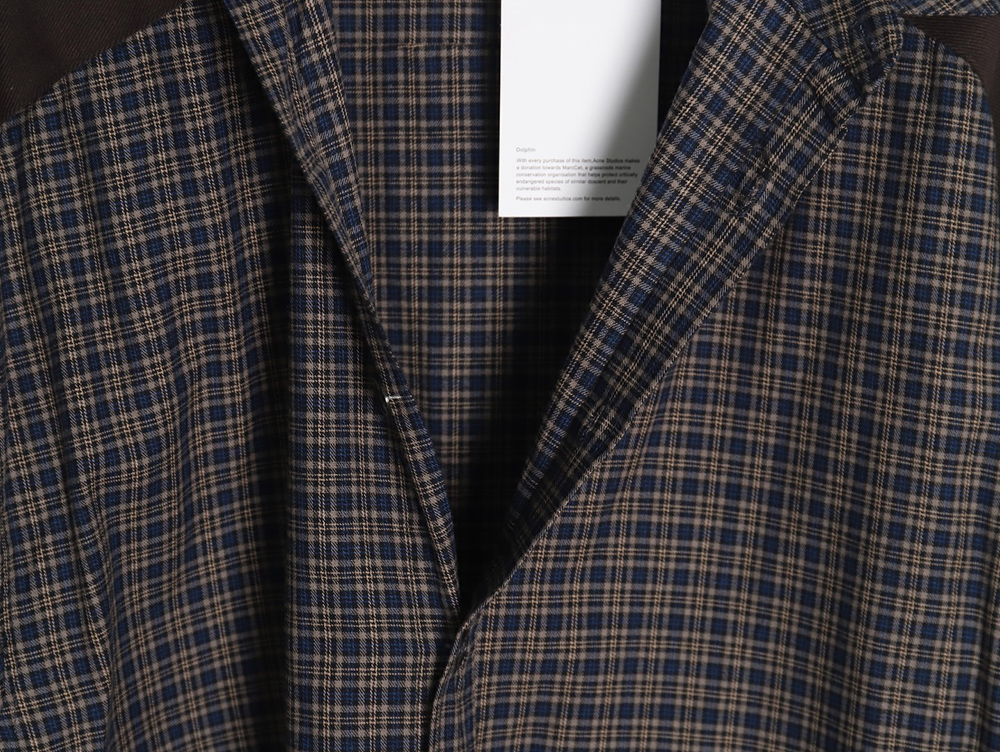 Acne studios patchwork check long sleeve shirt