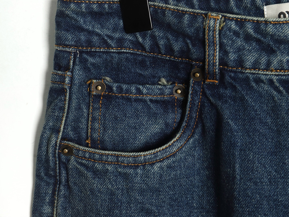 Miu Miu back pocket embroidered logo jeans