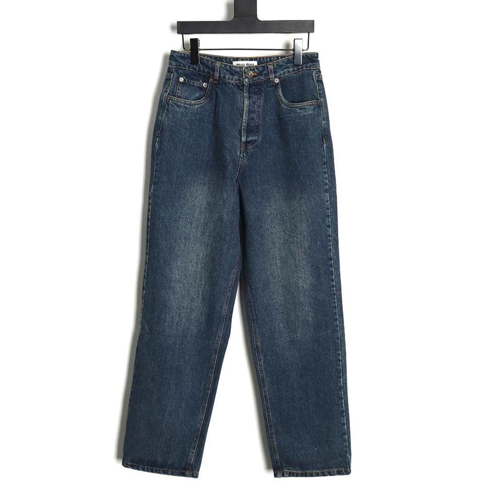 Miu Miu back pocket embroidered logo jeans