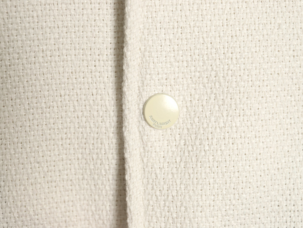 Sa**t Lau*nt paris classic black and white leather baseball collar jacket