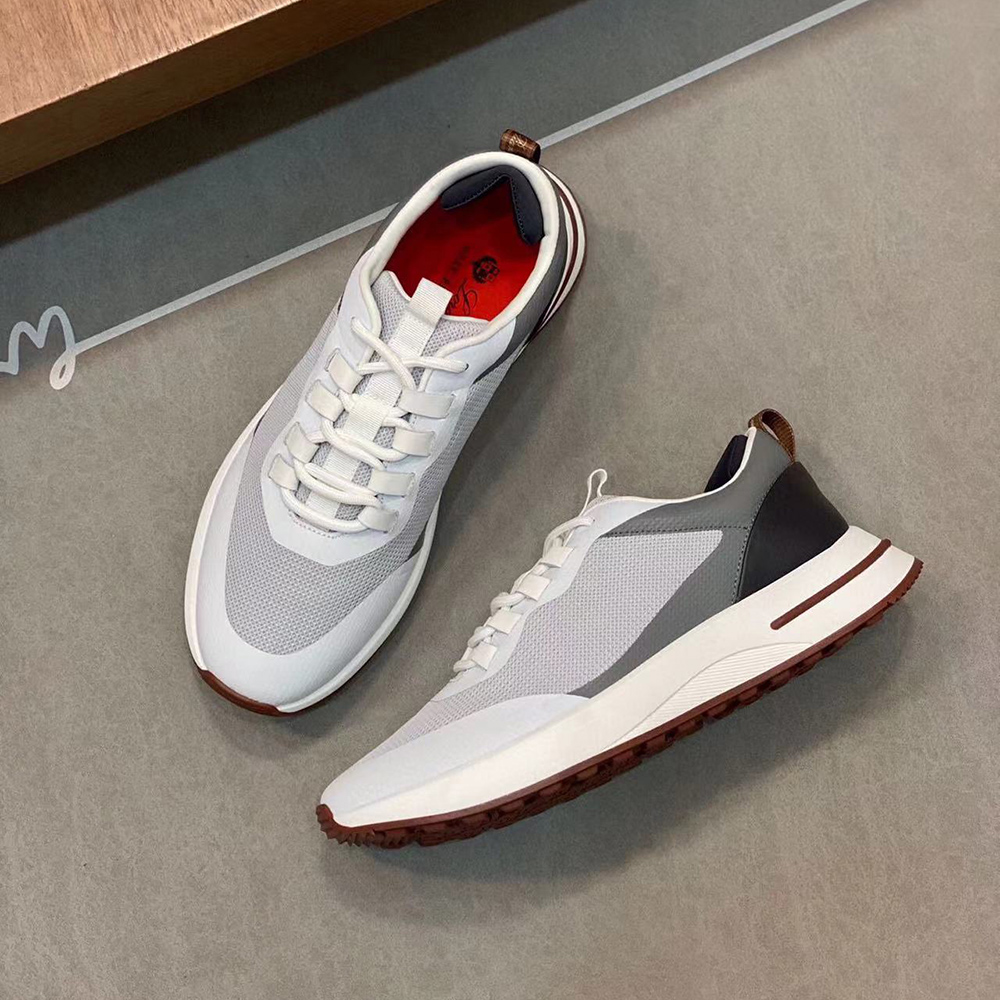 L**o p*ana gray men''s textile sneakers