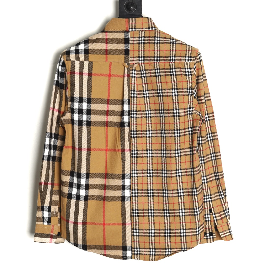 B**rry double brushed striped check classic shirt