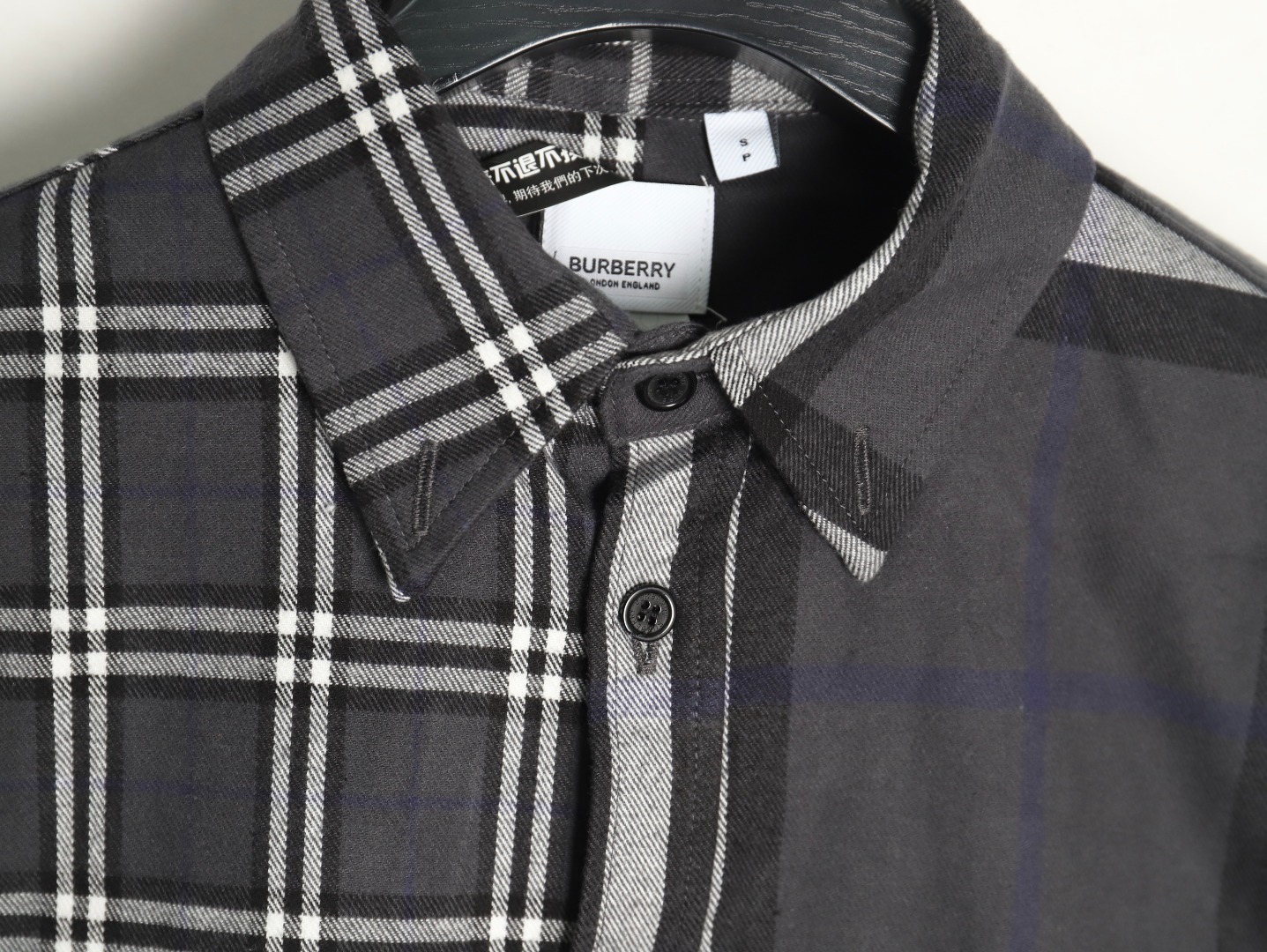 B**rry double brushed striped check classic shirt tsk1