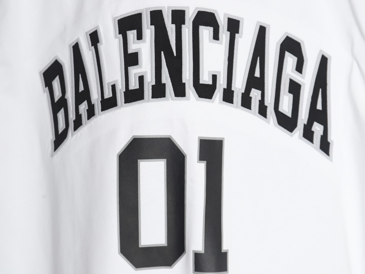 Ba*len*cia*ga basketball jersey embroidered print short-sleeved t-shirt