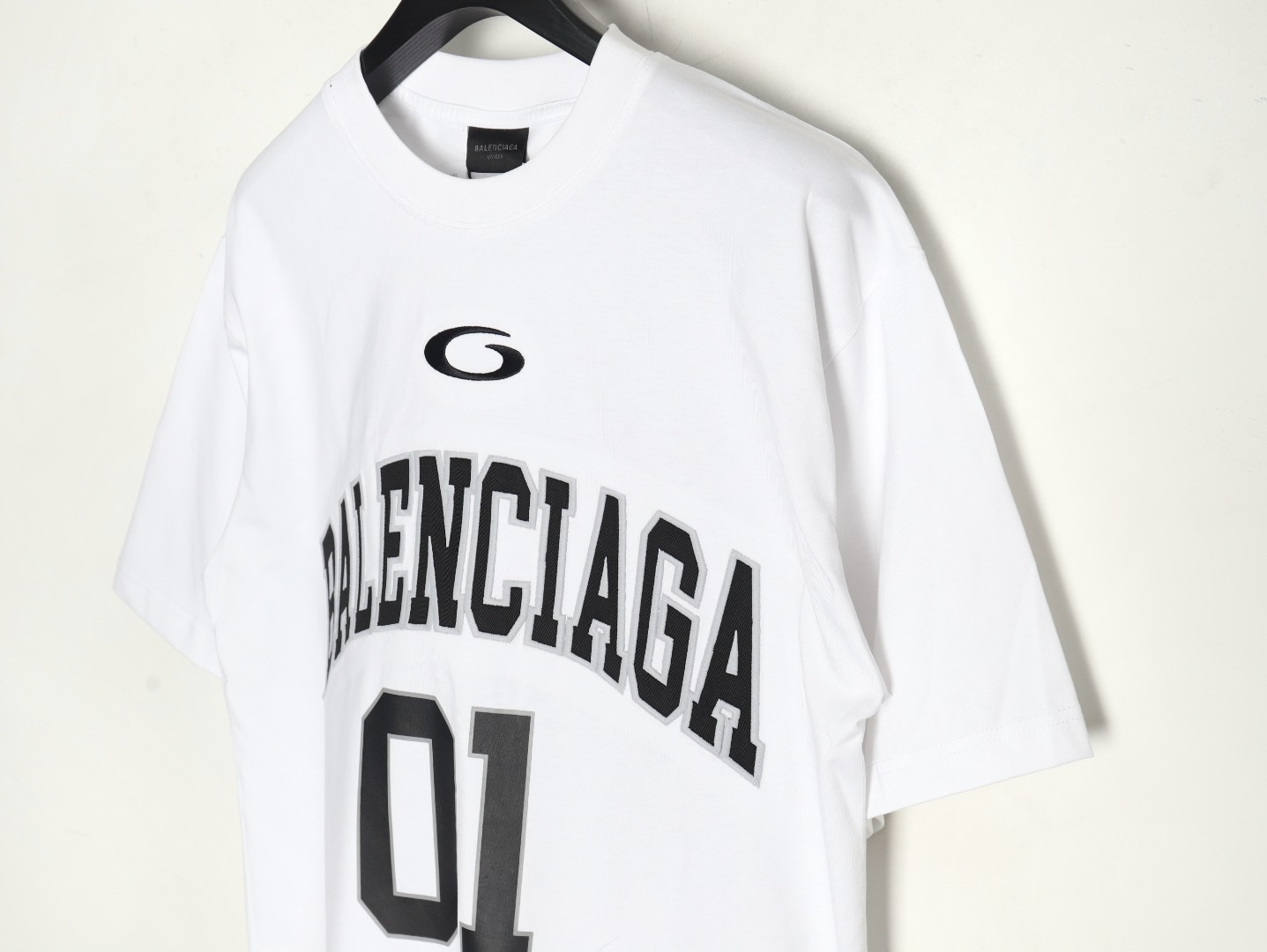 Ba*len*cia*ga basketball jersey embroidered print short-sleeved t-shirt