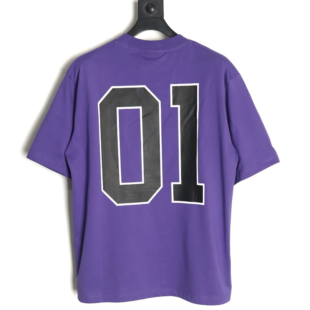 Ba*len*cia*ga basketball jersey embroidered print short-sleeved t-shirt tsk1