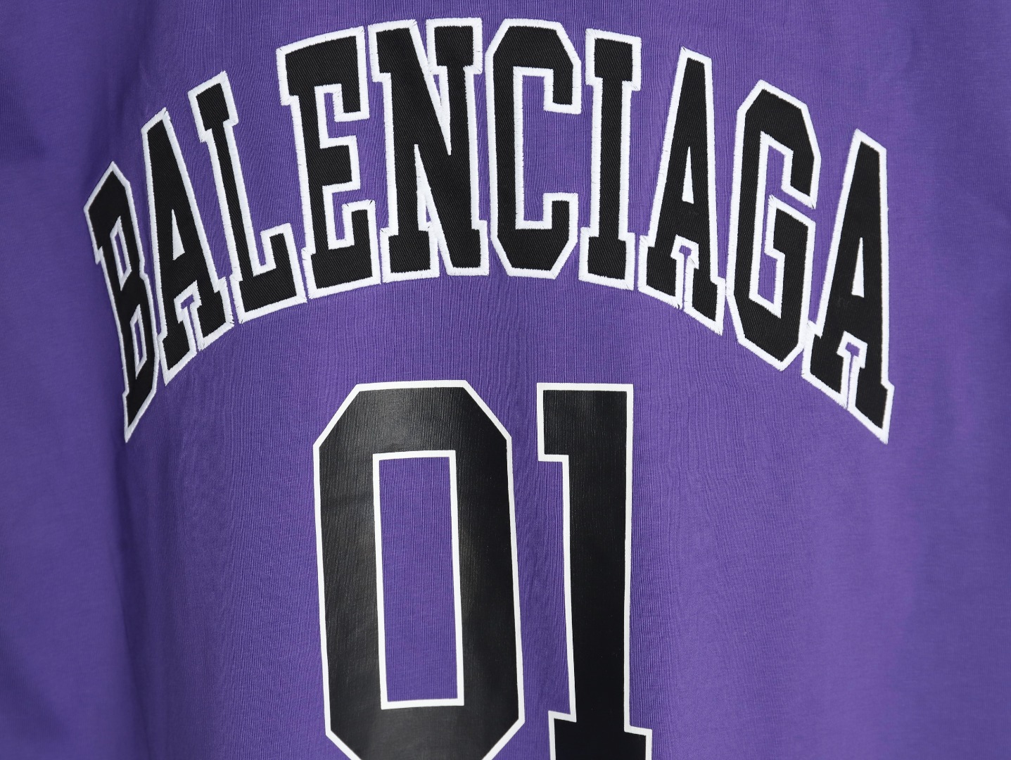 Ba*len*cia*ga basketball jersey embroidered print short-sleeved t-shirt tsk1