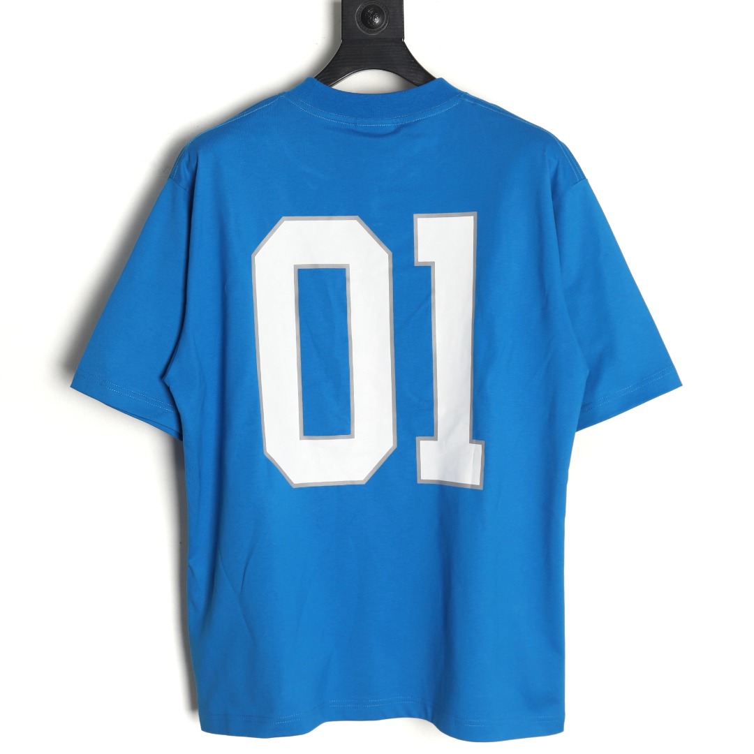 Ba*len*cia*ga basketball jersey embroidered print short-sleeved t-shirt tsk2