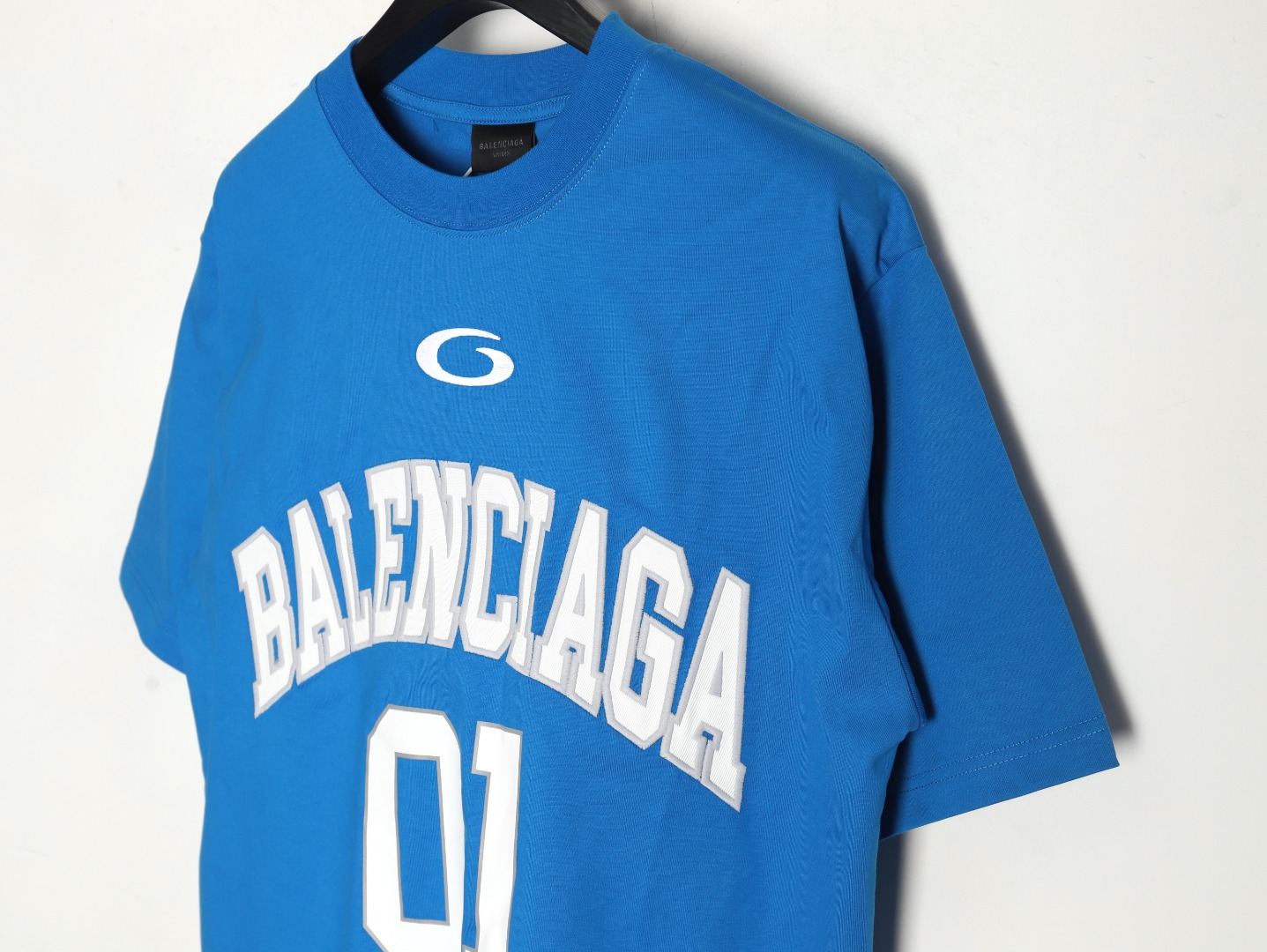 Ba*len*cia*ga basketball jersey embroidered print short-sleeved t-shirt tsk2