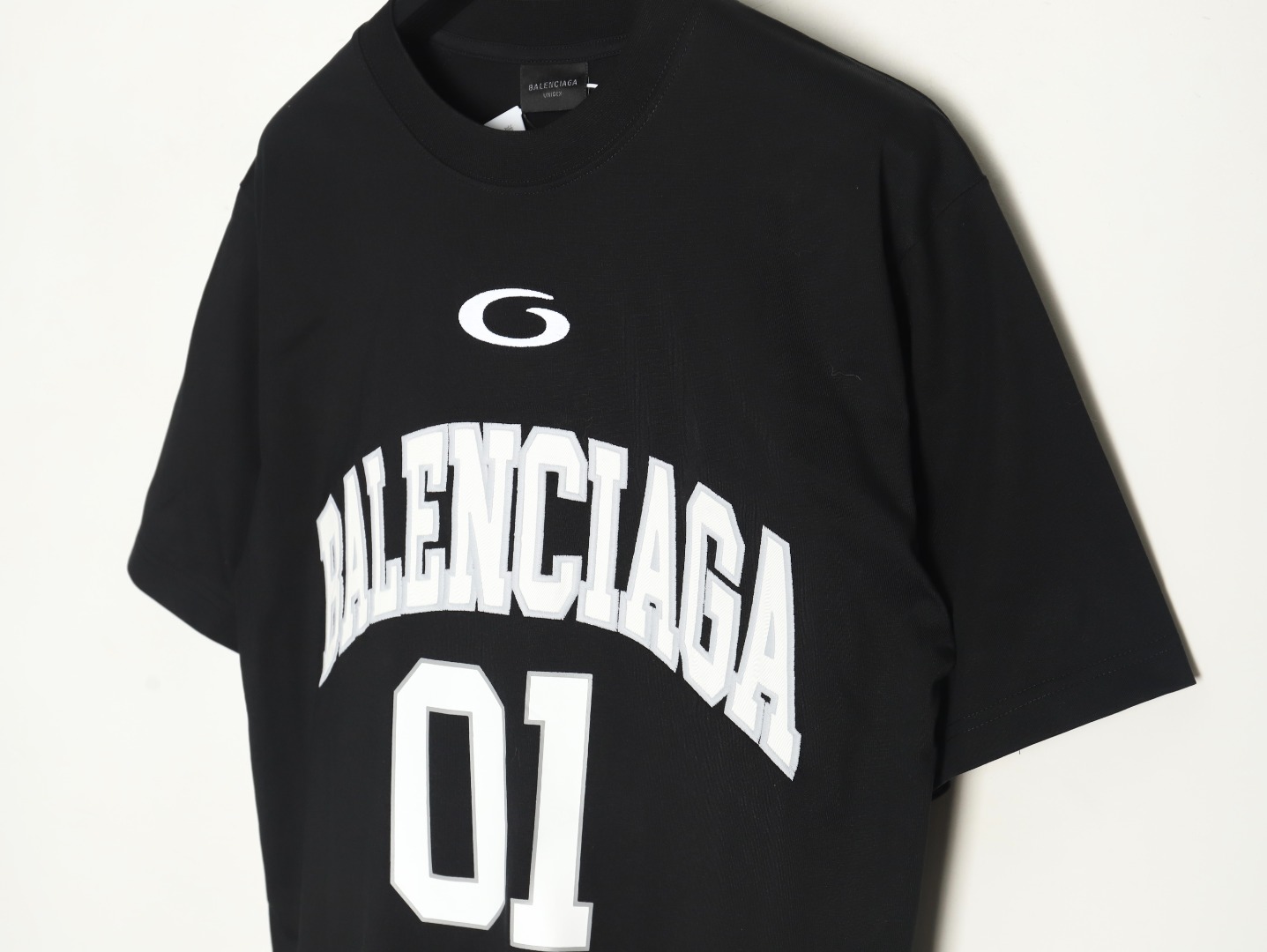Ba*len*cia*ga basketball jersey embroidered print short-sleeved t-shirt tsk3