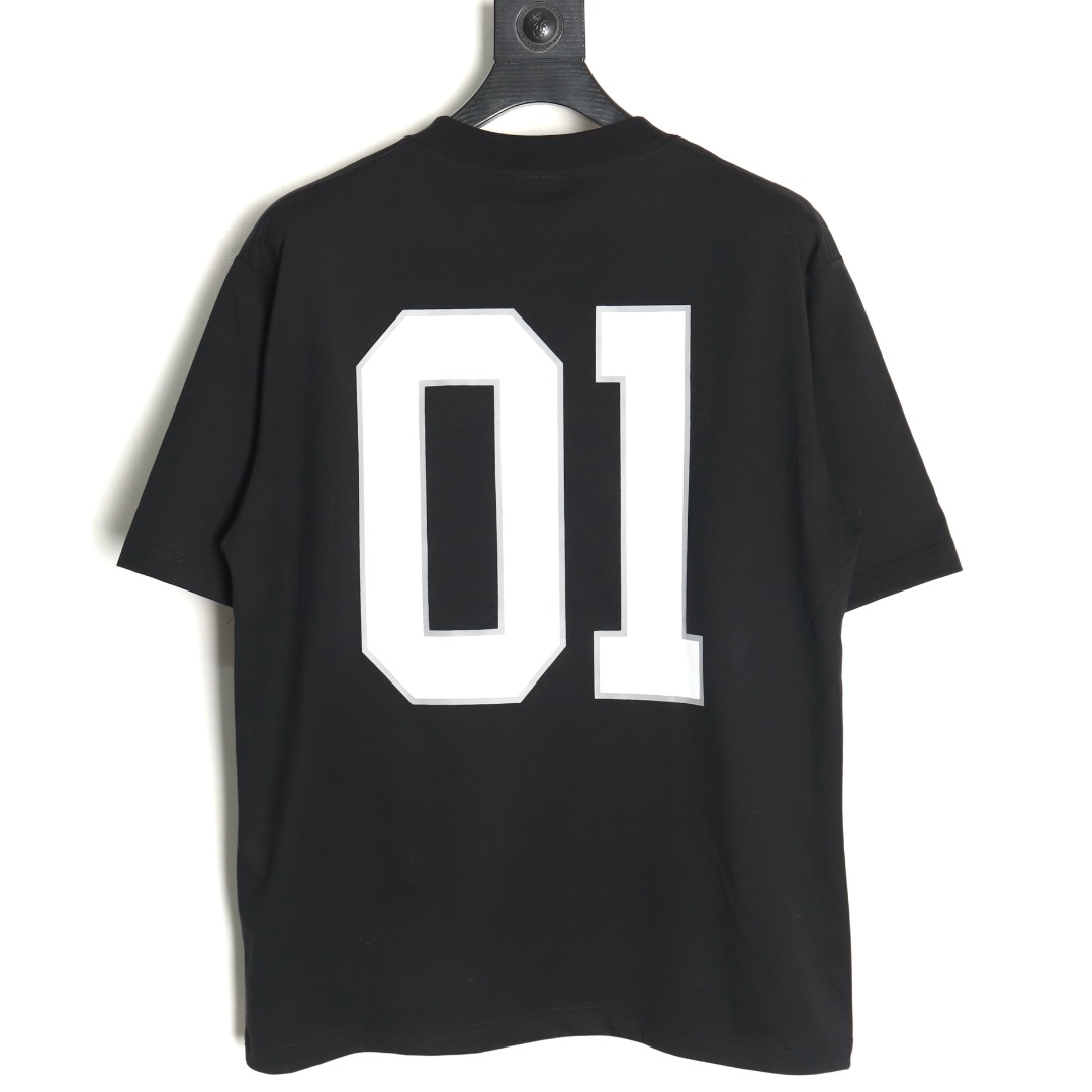 Ba*len*cia*ga basketball jersey embroidered print short-sleeved t-shirt tsk3