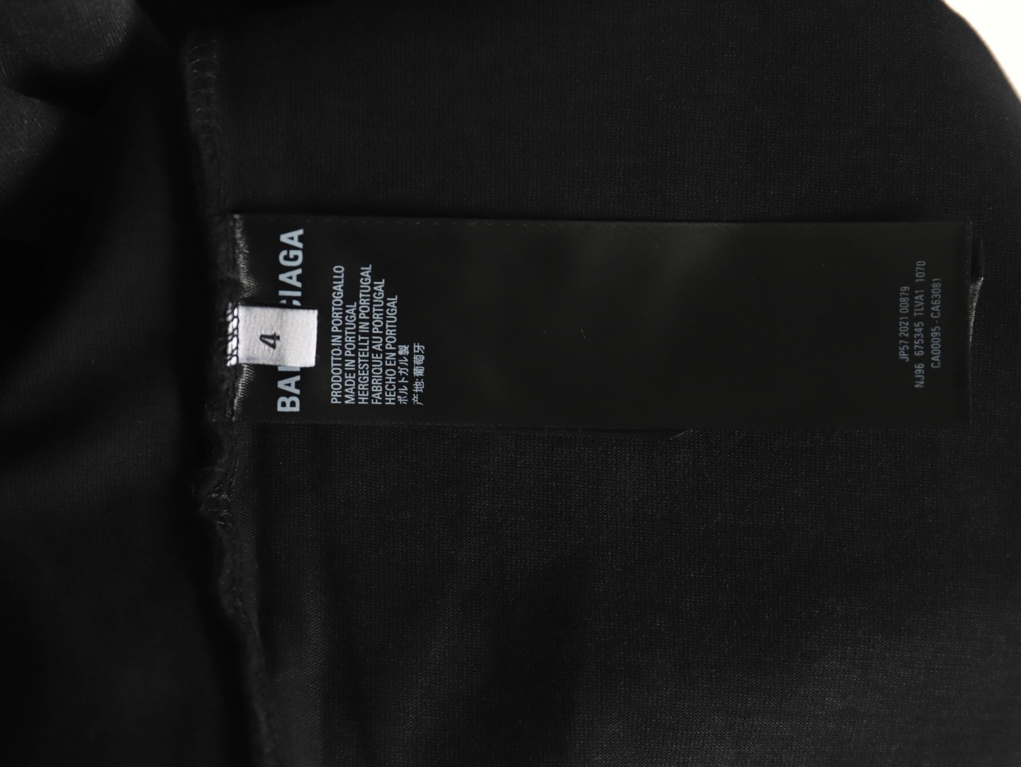 Ba*len*cia*ga washed tape letters short sleeve t-shirt