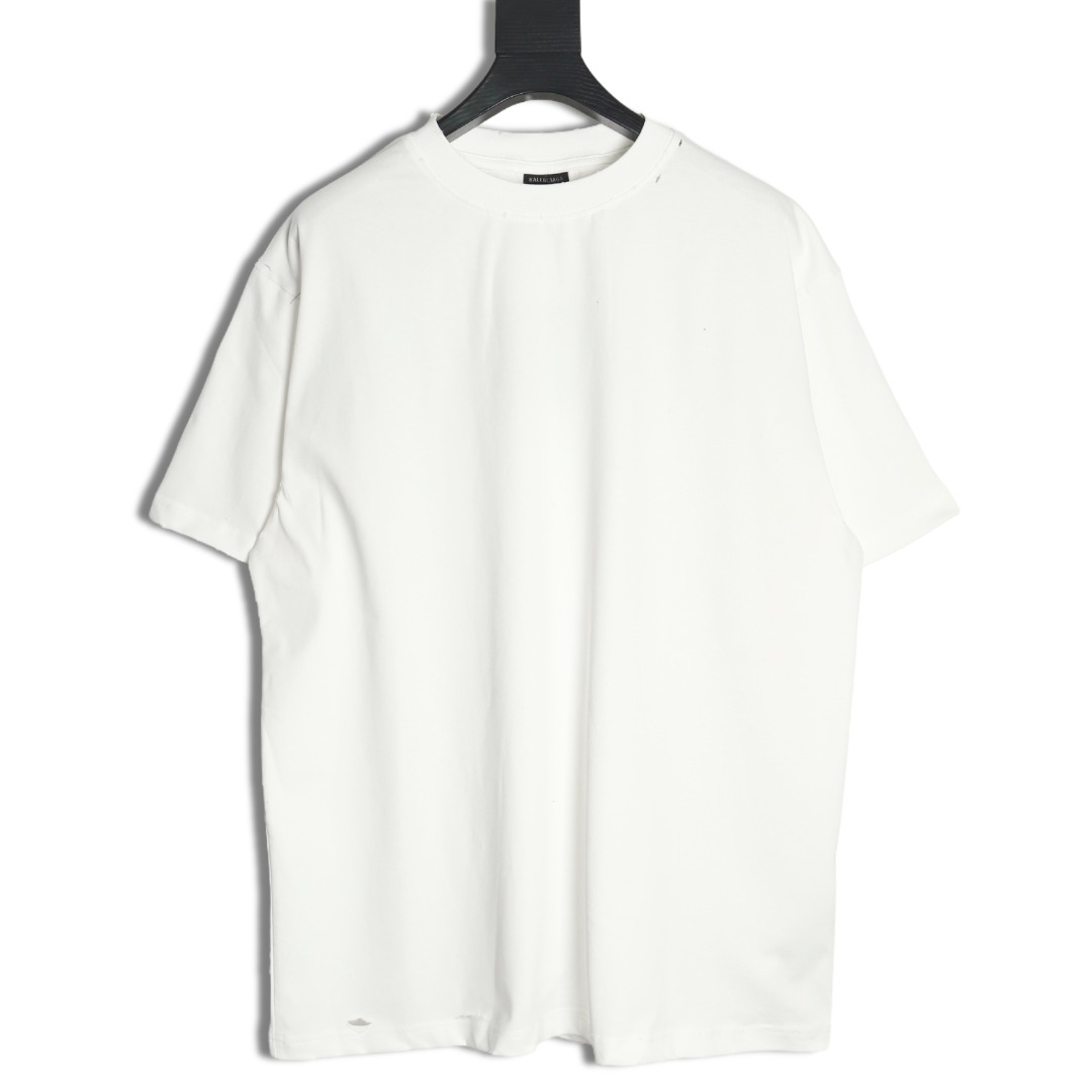 Ba*len*cia*ga back offset printed short-sleeved t-shirt