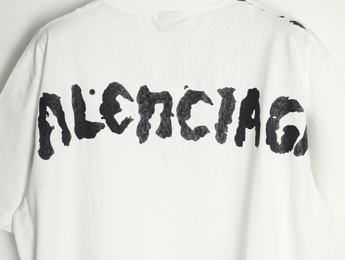 Ba*len*cia*ga back offset printed short-sleeved t-shirt