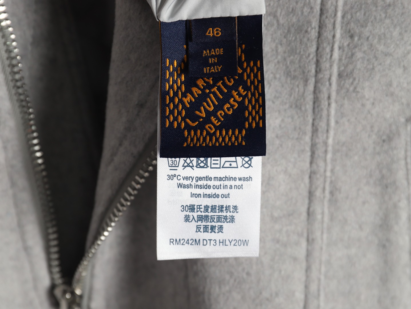 l0*is V*t0n fur collar patchwork wool padded jacket