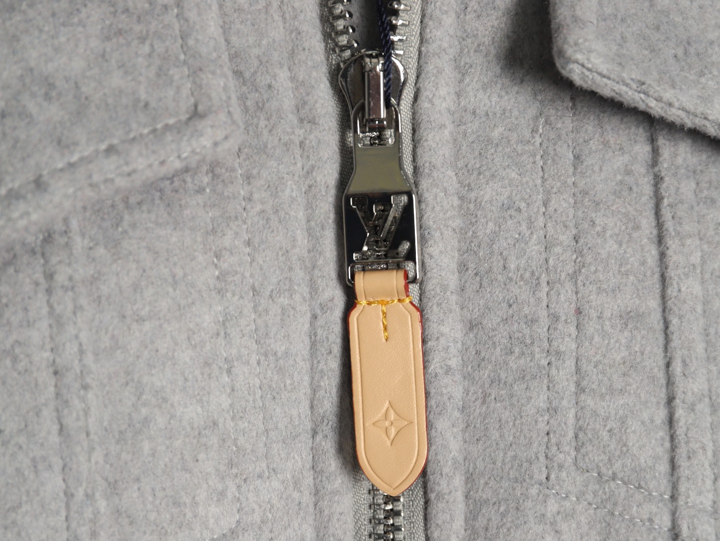 l0*is V*t0n fur collar patchwork wool padded jacket