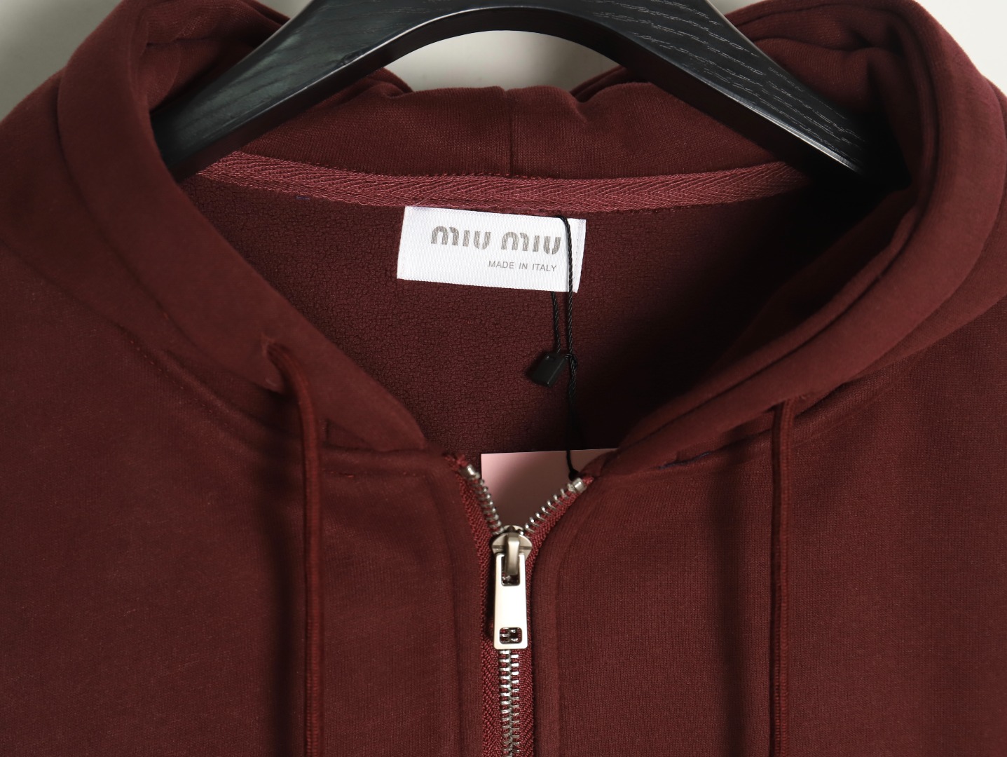 Miu Miu embroidered logo velvet zip-up jacket