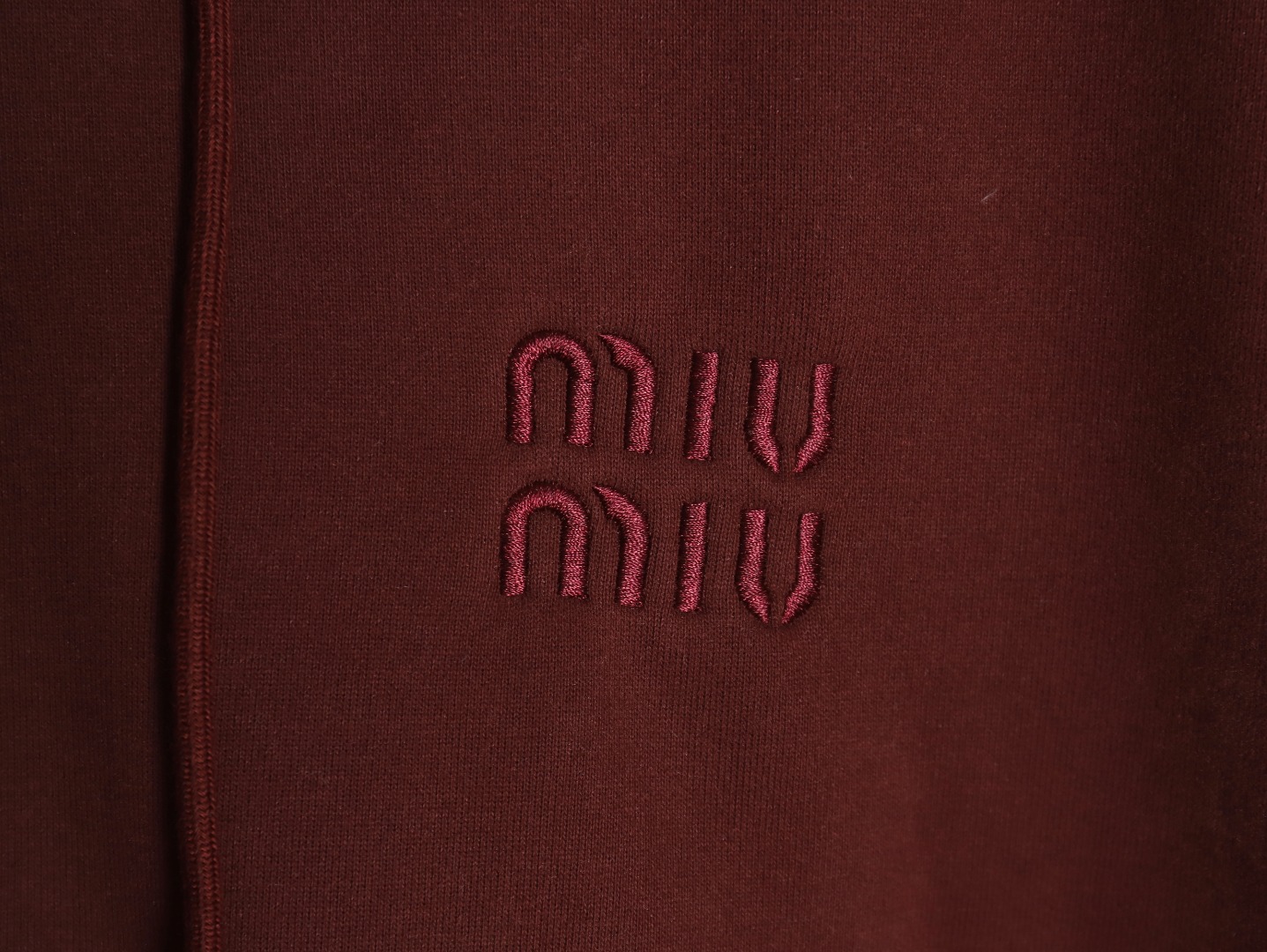 Miu Miu embroidered logo velvet zip-up jacket