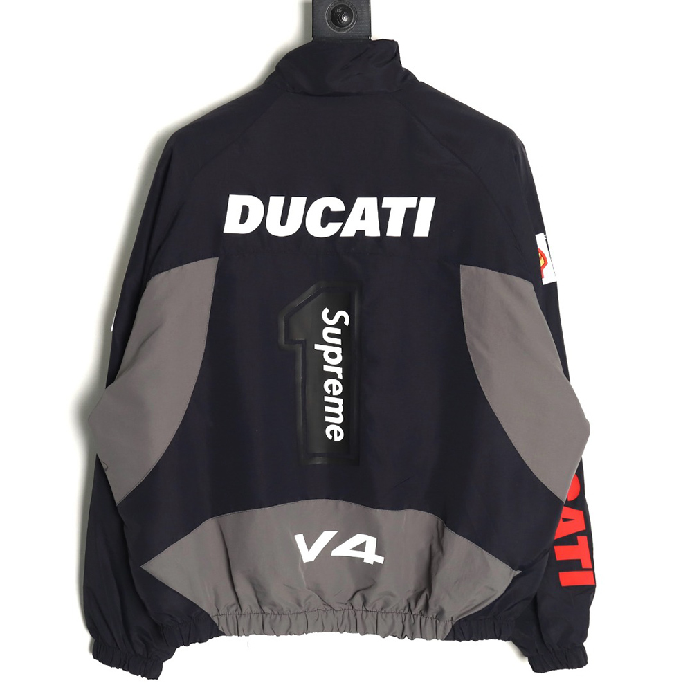 S*p*e & ducati co-branded printed contrasting sports jacket