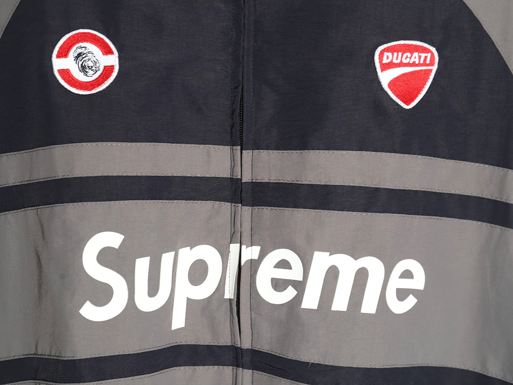 S*p*e & ducati co-branded printed contrasting sports jacket