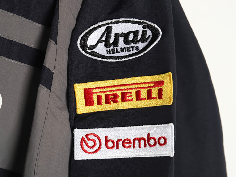 S*p*e & ducati co-branded printed contrasting sports jacket