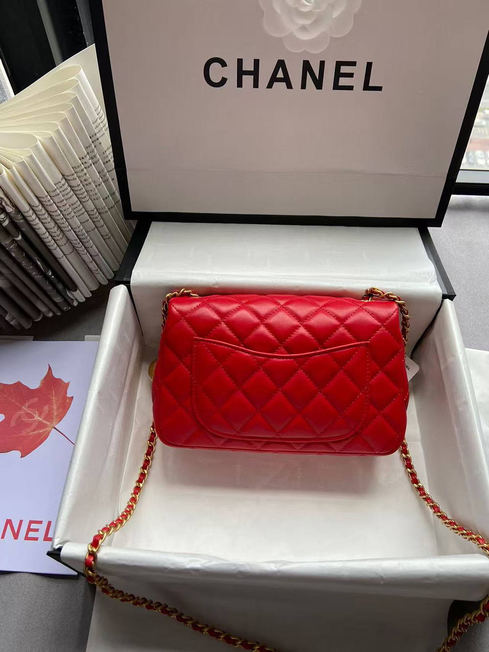 Ch*el flap shoulder bags as1787 13*19.5*6cm