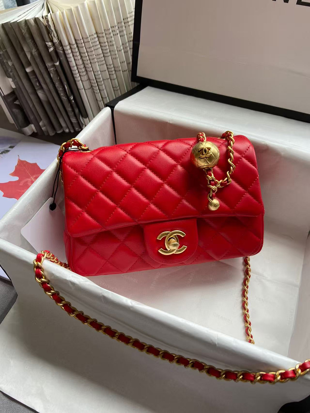 Ch*el flap shoulder bags as1787 13*19.5*6cm