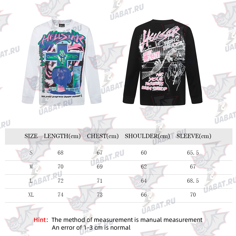 Hell Star Print Long Sleeve T-shirt