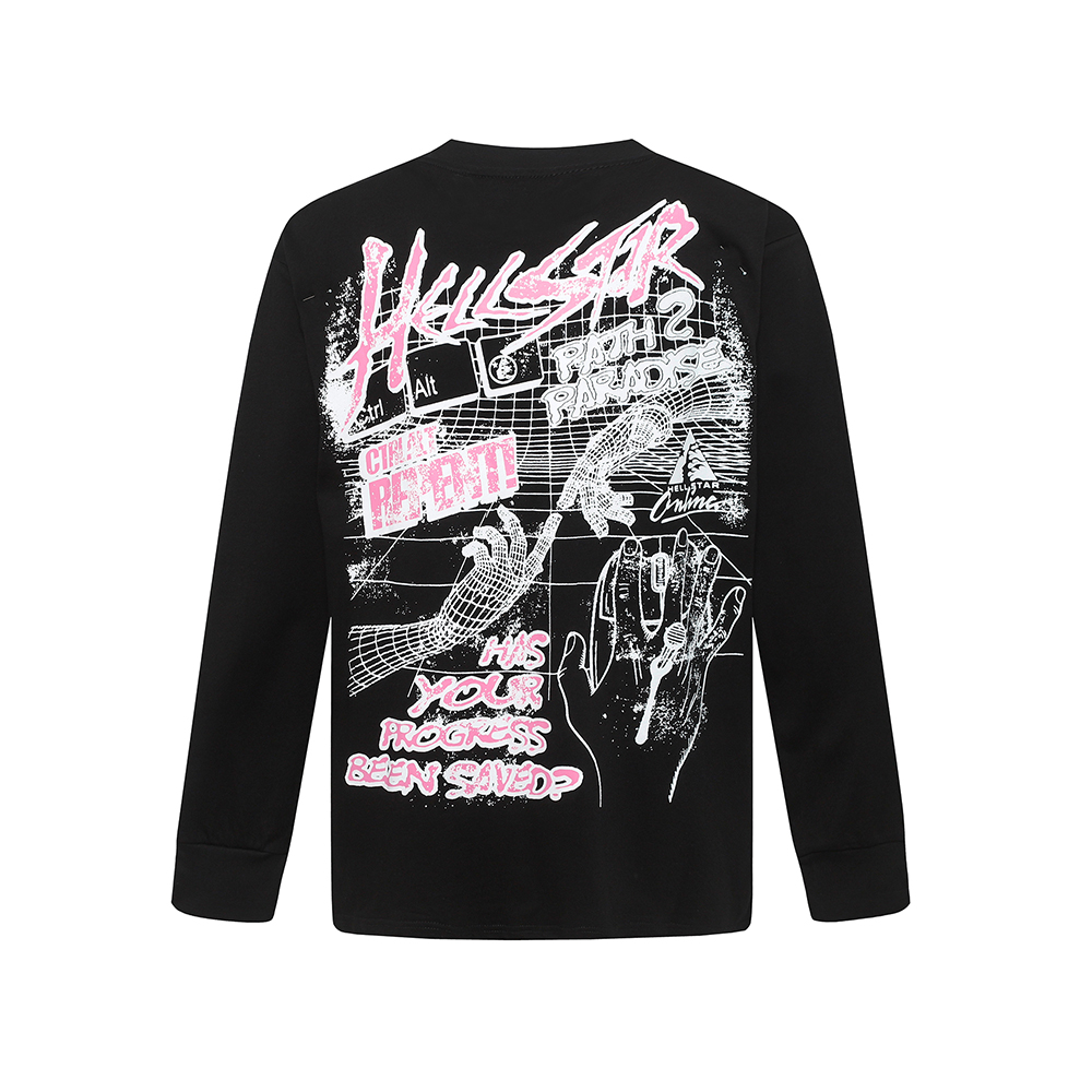 Hell Star Print Long Sleeve T-shirt