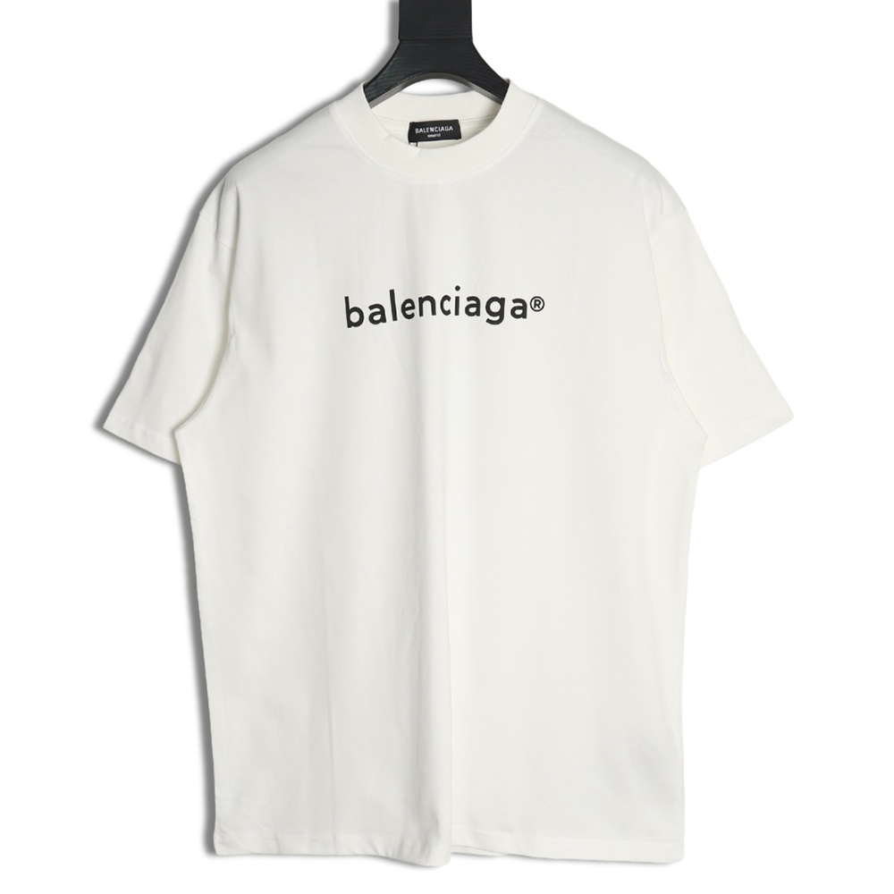 Ba*len*cia*ga small r logo print short sleeve t-shirt