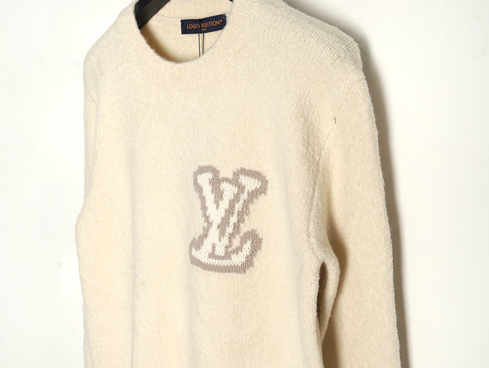 l0*is V*t0n monogram intarsia knitted crew neck sweater