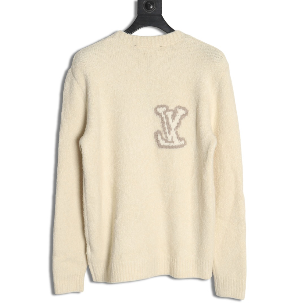 l0*is V*t0n monogram intarsia knitted crew neck sweater