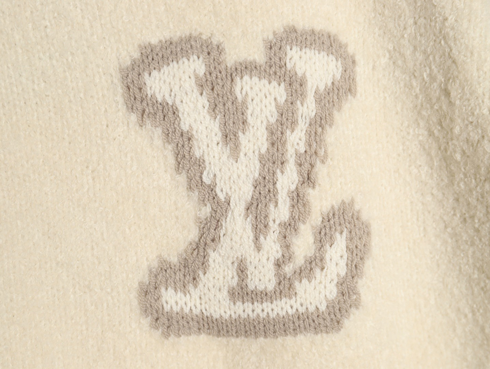 l0*is V*t0n monogram intarsia knitted crew neck sweater