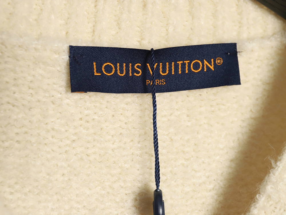 l0*is V*t0n monogram intarsia knitted crew neck sweater
