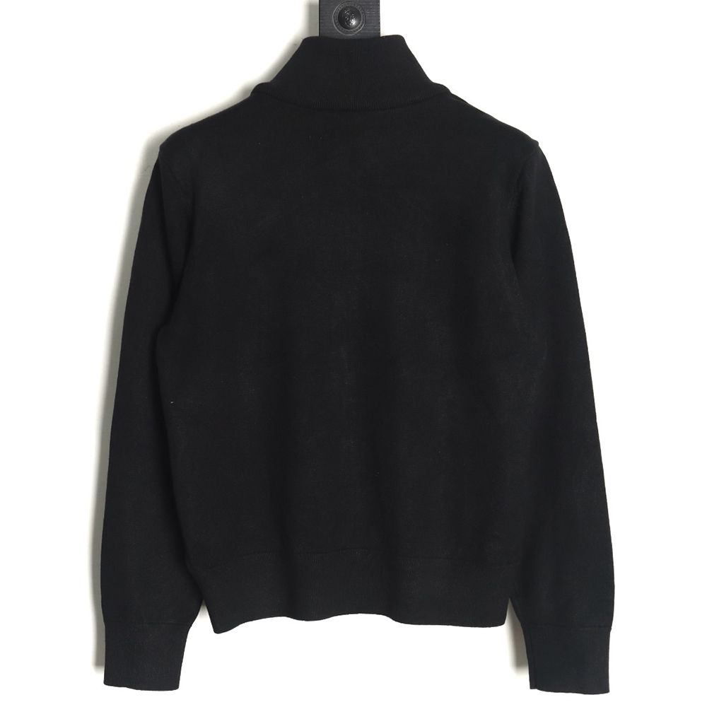 Pra*a inverted triangle logo nylon splicing wool jacket