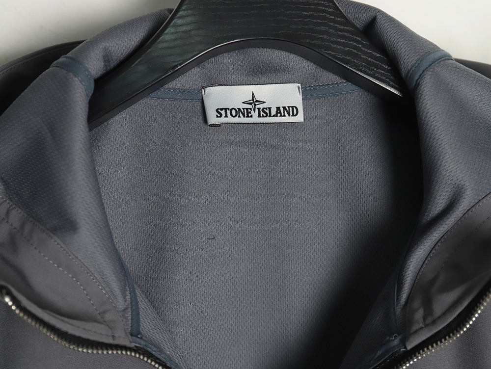 Stone Island Plain Hooded Zip-Up Jacket