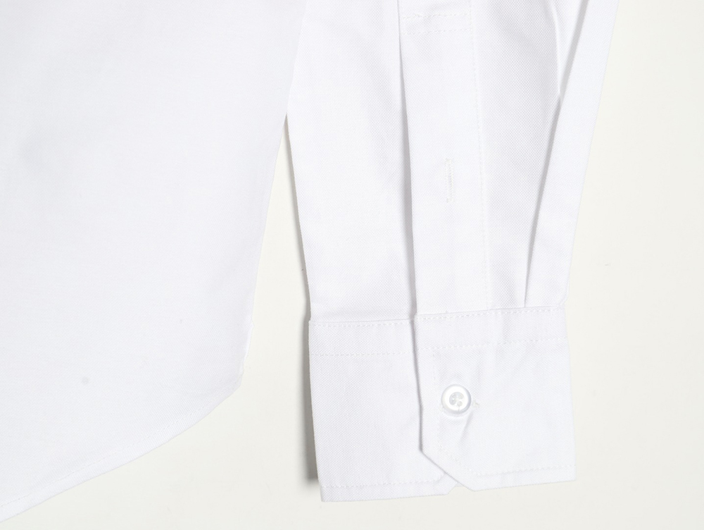 Thom Browne Four-Bar Embroidery Long Sleeve Shirt