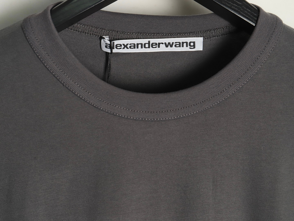 Alexander Wang 3D embossed glitter logo long-sleeved T-shirt