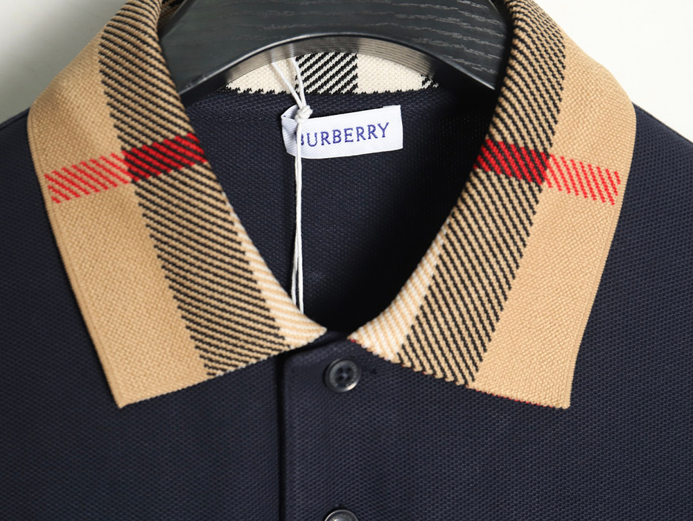 B**rry classic collar check short sleeve polo shirt tsk3