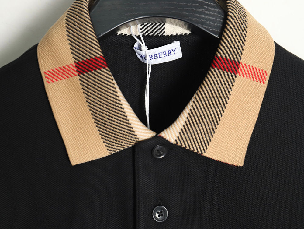 B**rry classic collar check short sleeve polo shirt tsk4