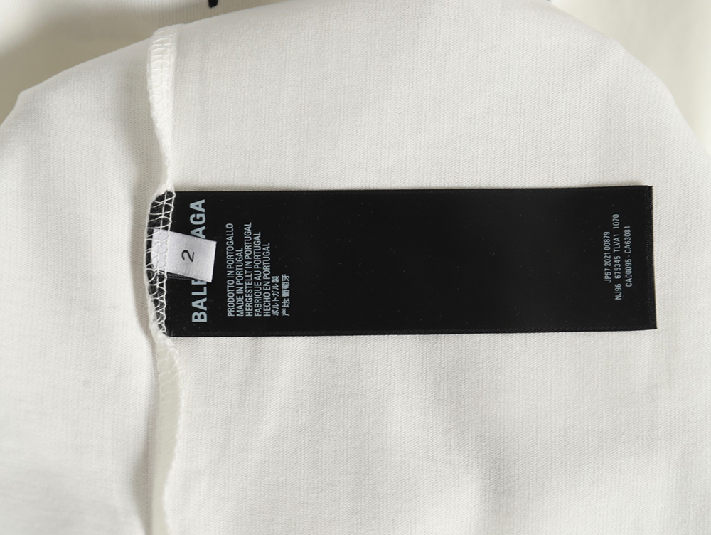 Ba*len*cia*ga lettering embroidered logo short sleeve t-shirt