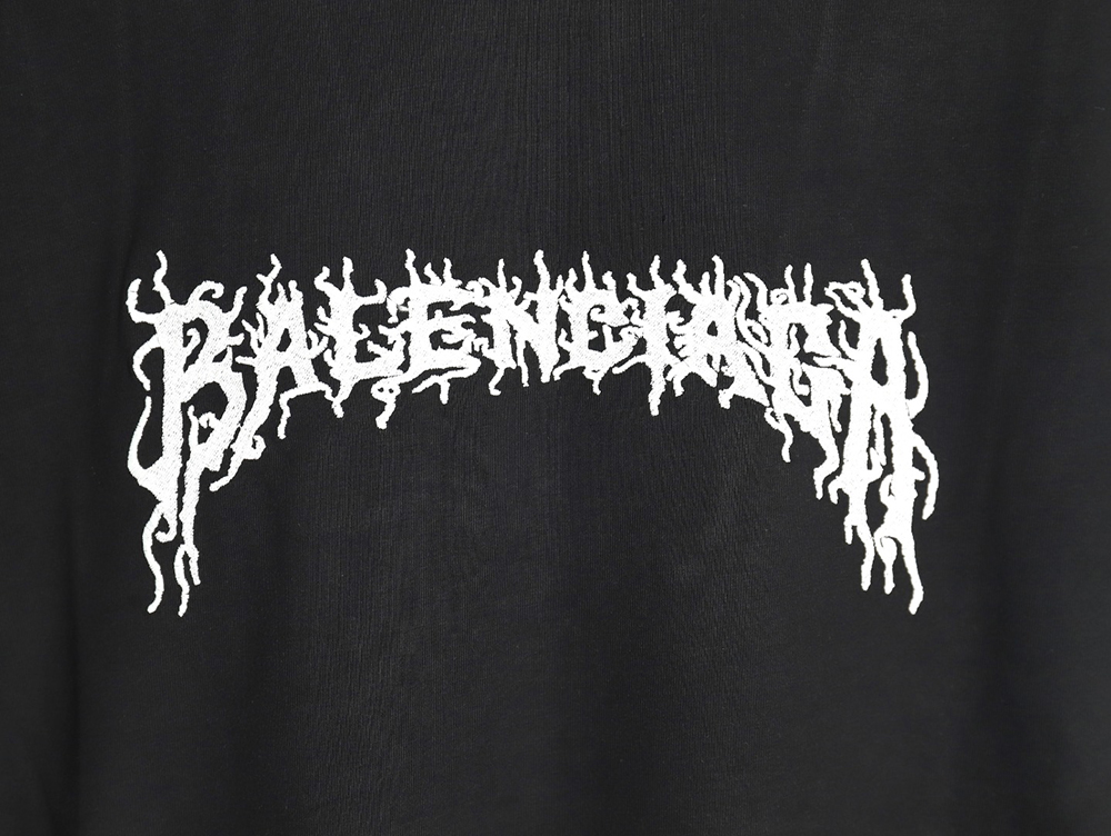 Ba*len*cia*ga lettering embroidered logo short sleeve t-shirt tsk1
