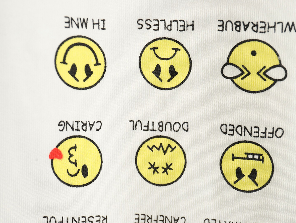 Ba*len*cia*ga emoji print short-sleeved t-shirt