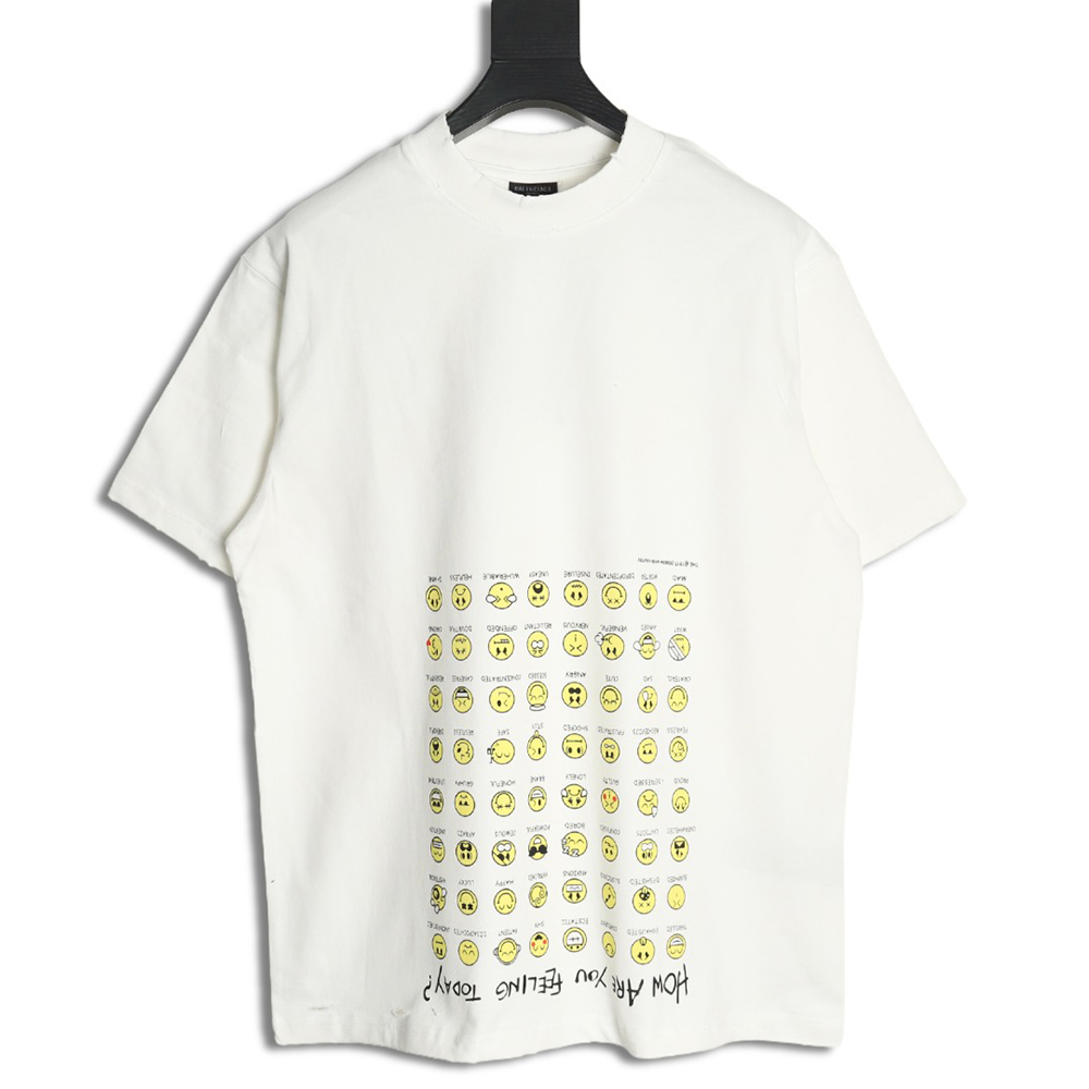 Ba*len*cia*ga emoji print short-sleeved t-shirt