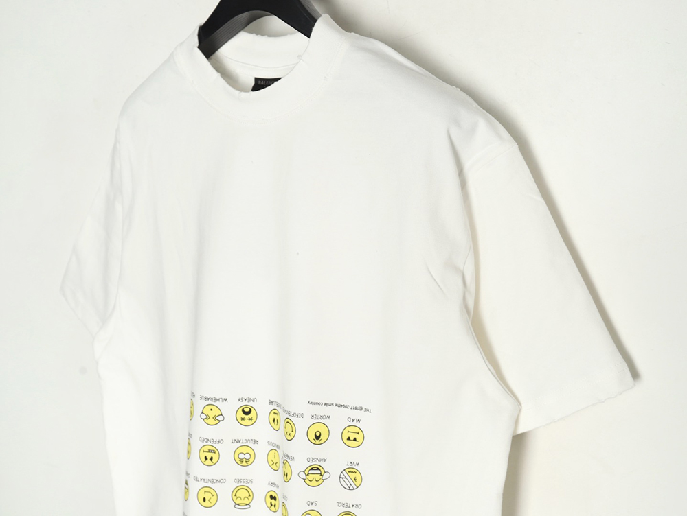 Ba*len*cia*ga emoji print short-sleeved t-shirt