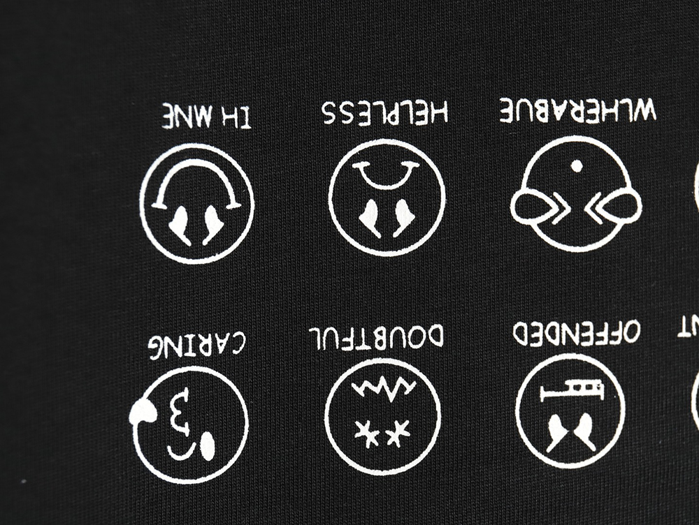 Ba*len*cia*ga emoji print short-sleeved t-shirt tsk1