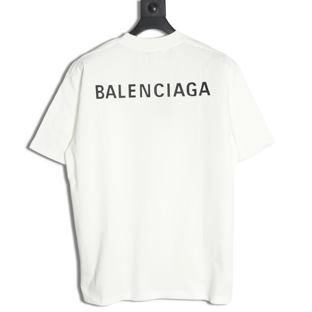 Ba*len*cia*ga letter print logo short sleeve