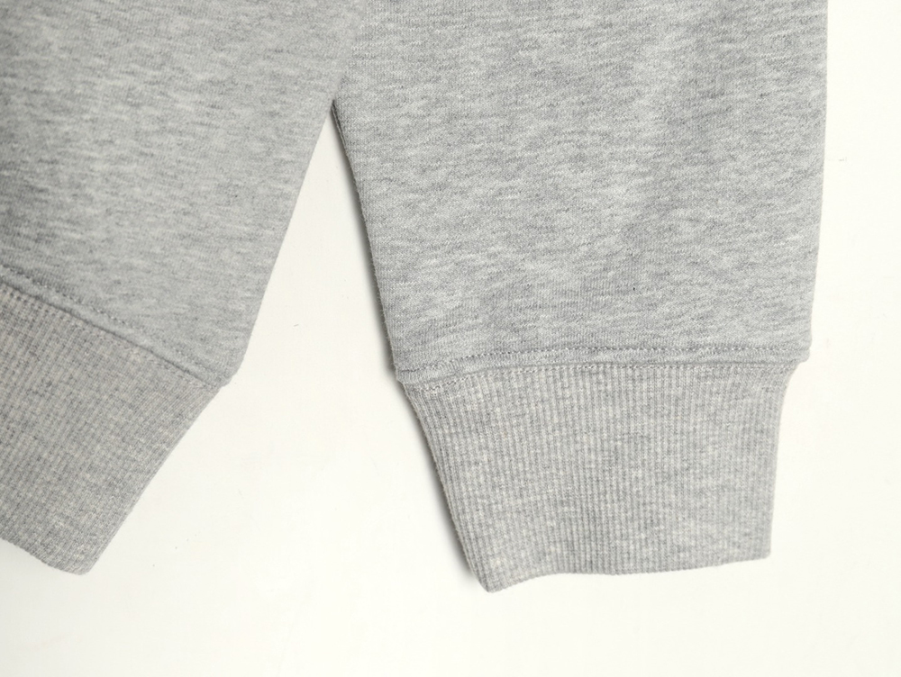 D*or circular embroidery half zip stand collar sweatshirt