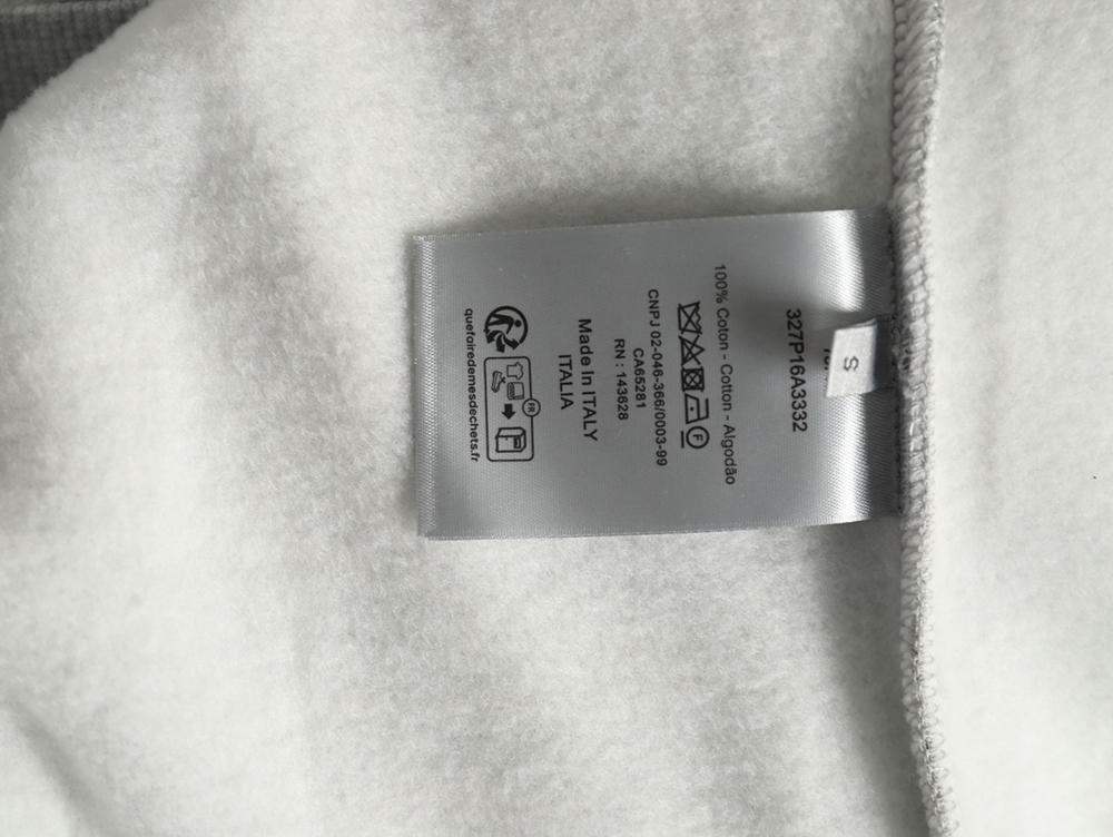 D*or circular embroidery half zip stand collar sweatshirt