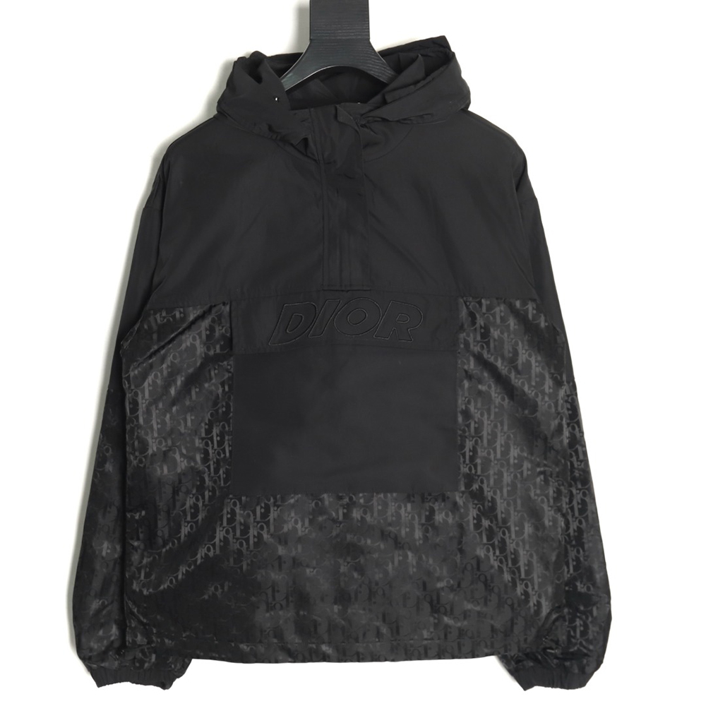 D*or half-zip embroidered all-over print jacket tsk1